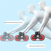 Automatic Rebound Ab Wheel Roller showing its spring mechanism in action for better core training and stability.