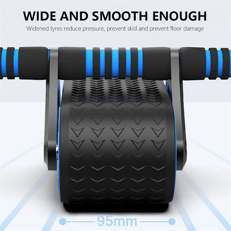 Automatic Rebound Ab Wheel Roller features wide, smooth tyres for better balance and floor protection.